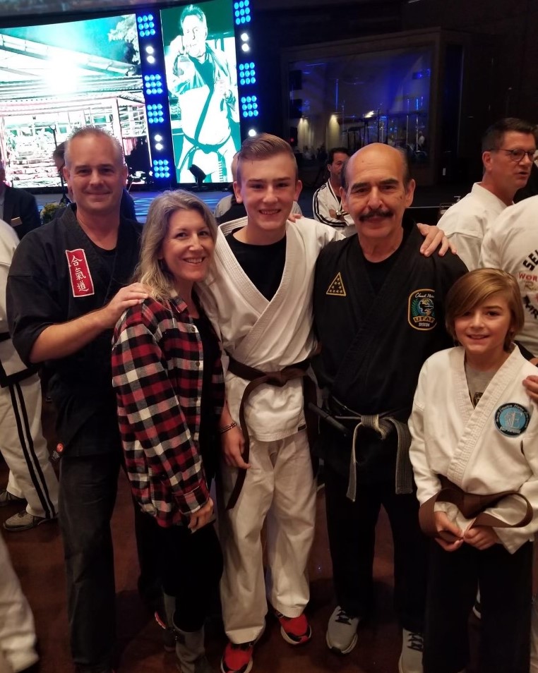 The Barthen Family with Rick Prieto from the movie Delta Force 2